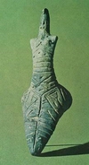 Глиняная женская статуэтка, Трипольская культура, IV тыс до н. э.